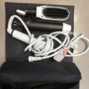 Bondi Boost Mini Interchangeable 2-1 Hair Straightener Brush And Curling Iron